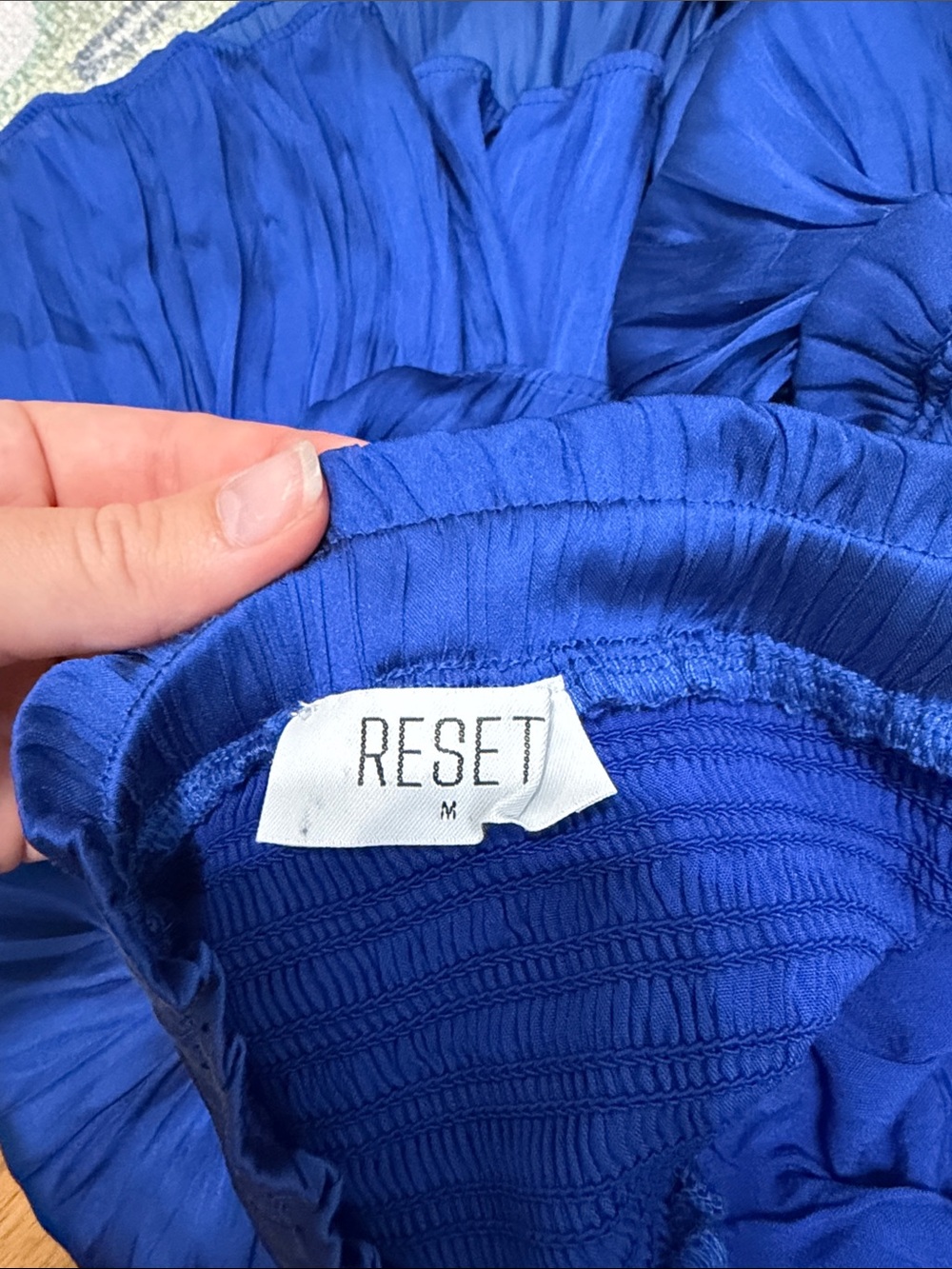 The Reset Strapless Tiered Ruffle Mini Skirt - Cobalt - Picture 2 of 3
